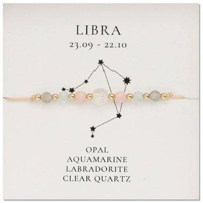 Flying Saucers Natural stone Zodiac bracelet