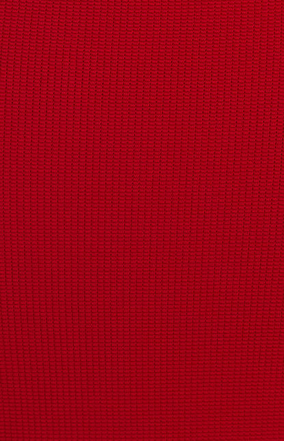 Off Shoulder textured mesh midi dress red