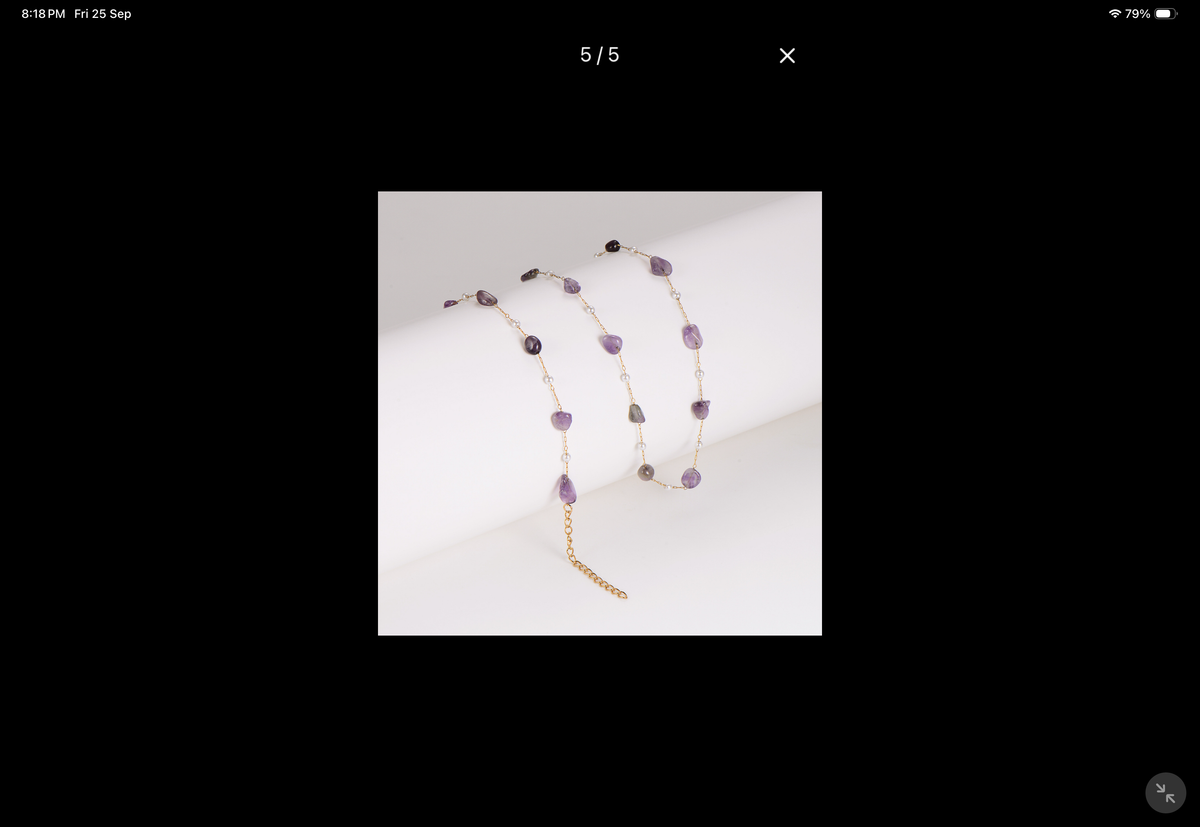Flying Saucers AMETHYST necklace and bracelet set pre order