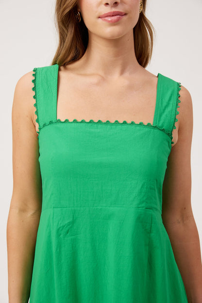 Haven Larissa Broderie dress green