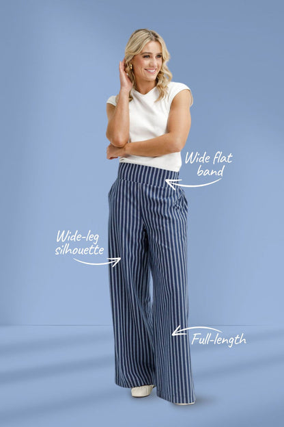 Homelee Sawyer pants Navy stripe