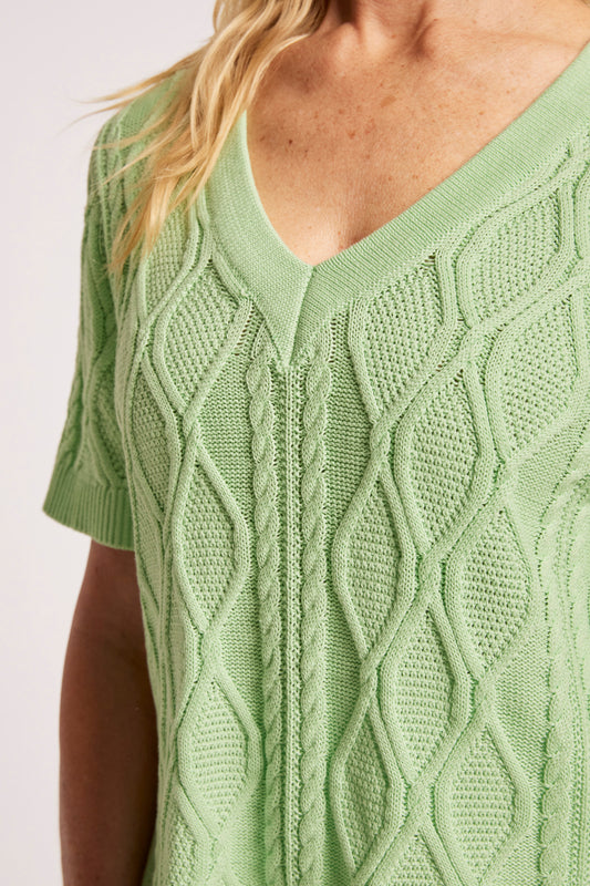 Eb +Ive Casa cable Knit mint