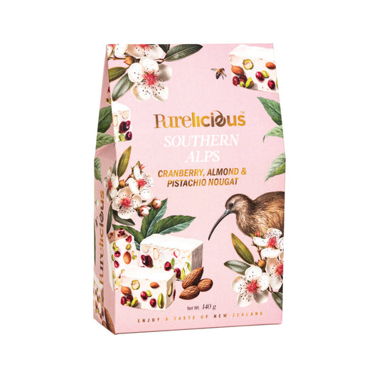Purelicious Conf Southern Alps 140g Each  Cranberry, Almond & Pistachio Nougat