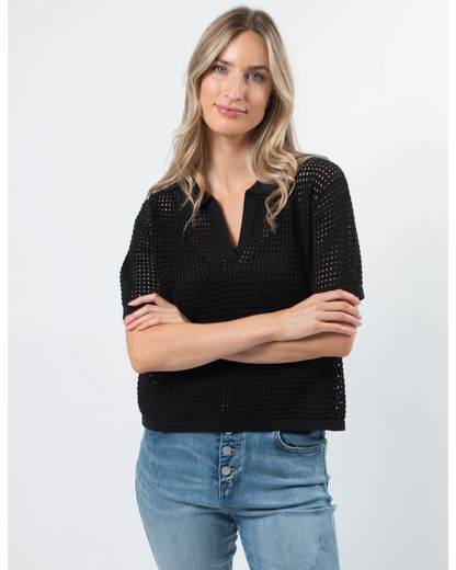 Stella + Gemma Jonah knit top black