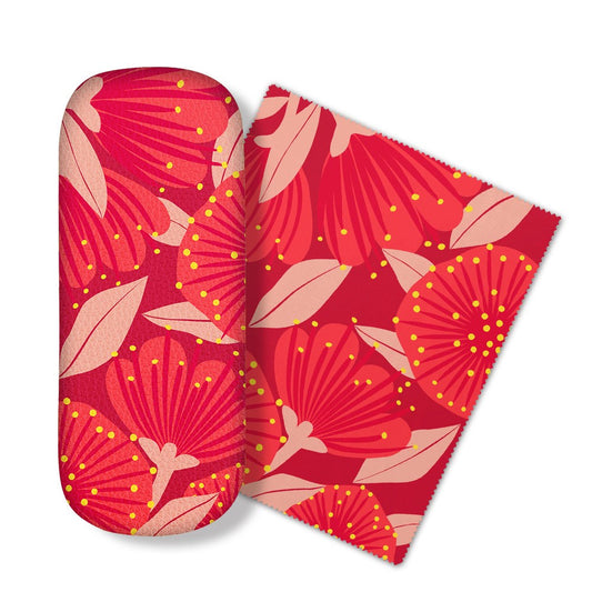 100% Bright Botanical Red Pohutukawa Glasses Case
$24.90