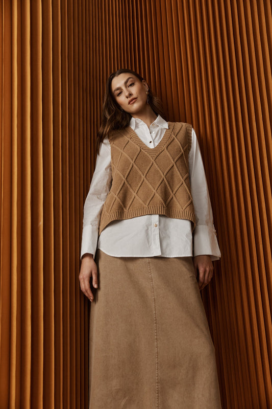 Eb + Ive Leora vest mocha
