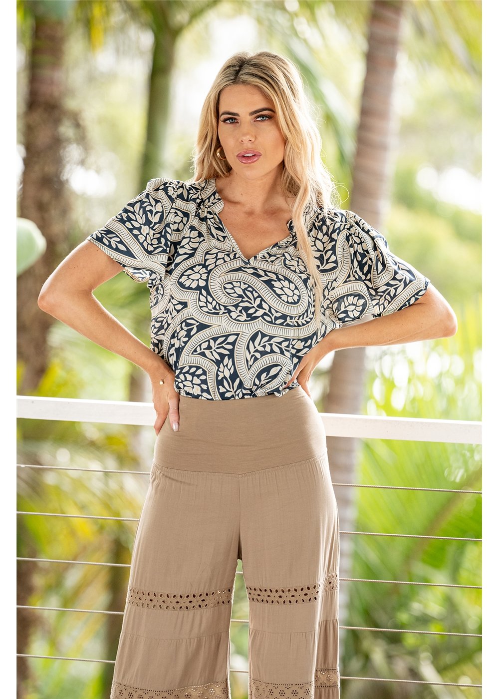 Laura  Flare Sleeve Top