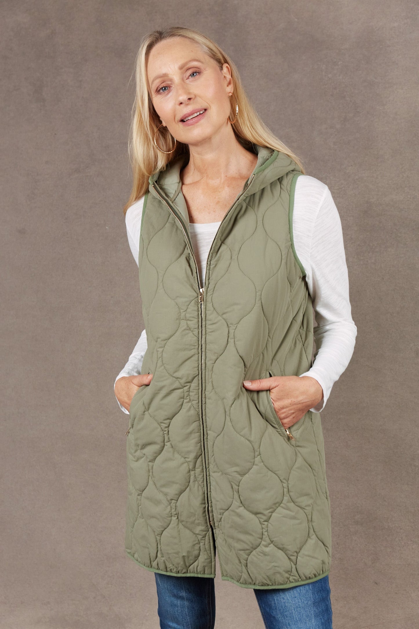 Eb & Ive rib vest Sage