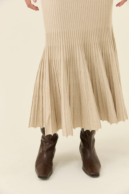 Isle of Mine Nell knit skirt Stone