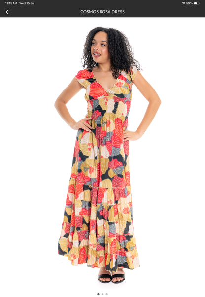 Boho Cosmos Rosa Dress