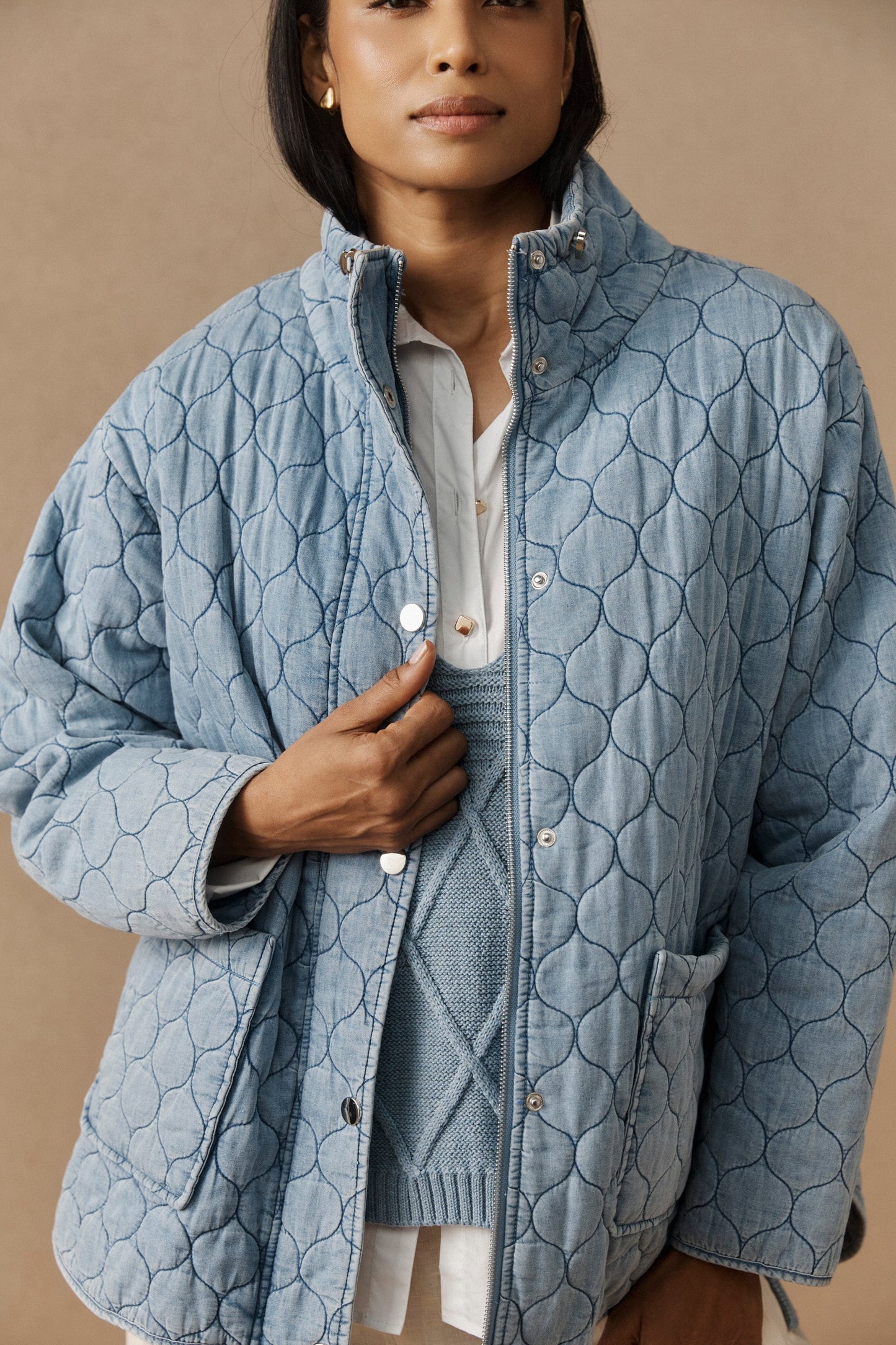 Eb +Ive Sandi Quilted Jacket Denim