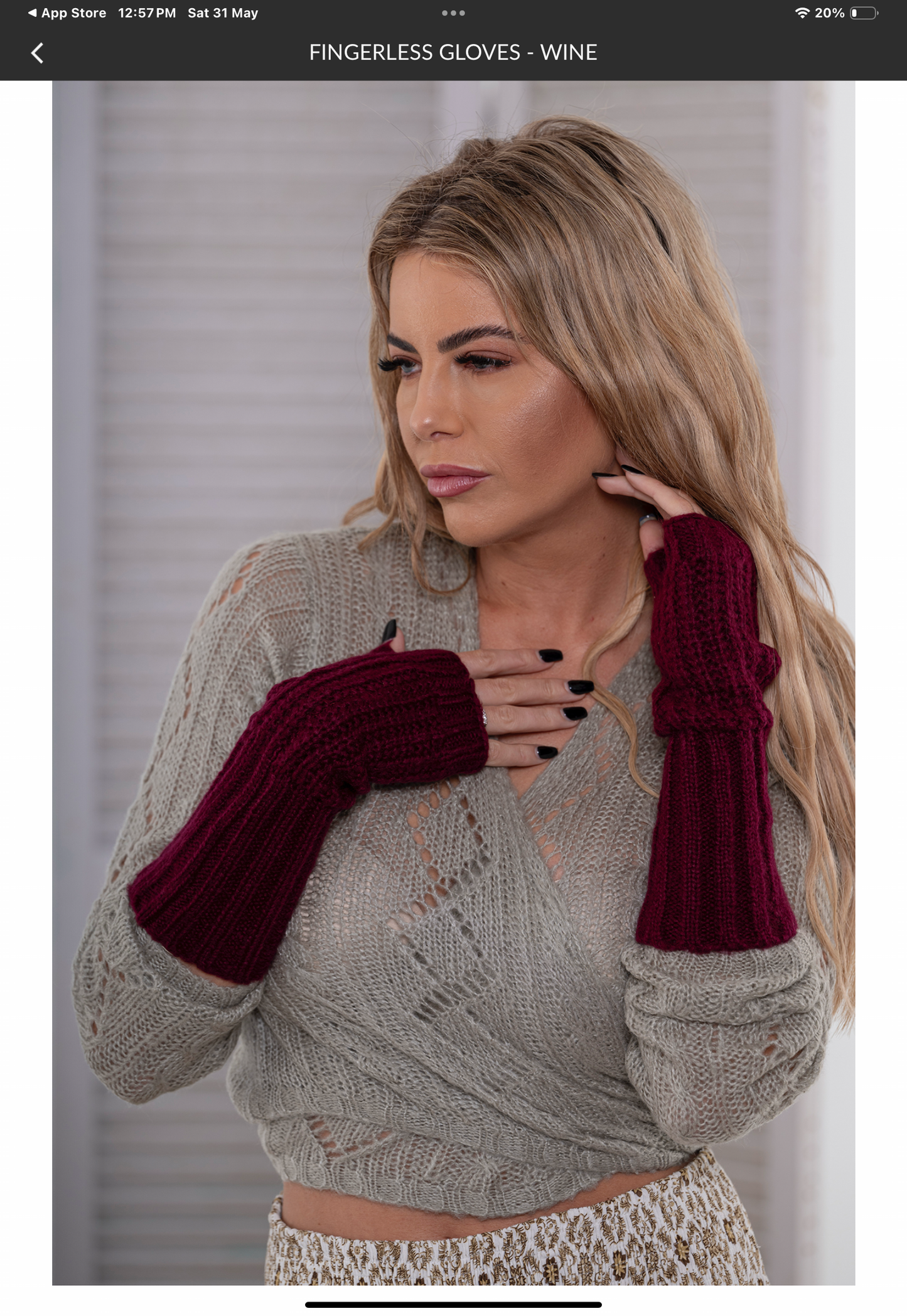 Boho fingerless gloves Charcol