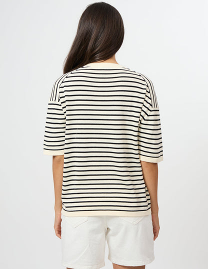 Stella +Gemma celinie knit ivory and black