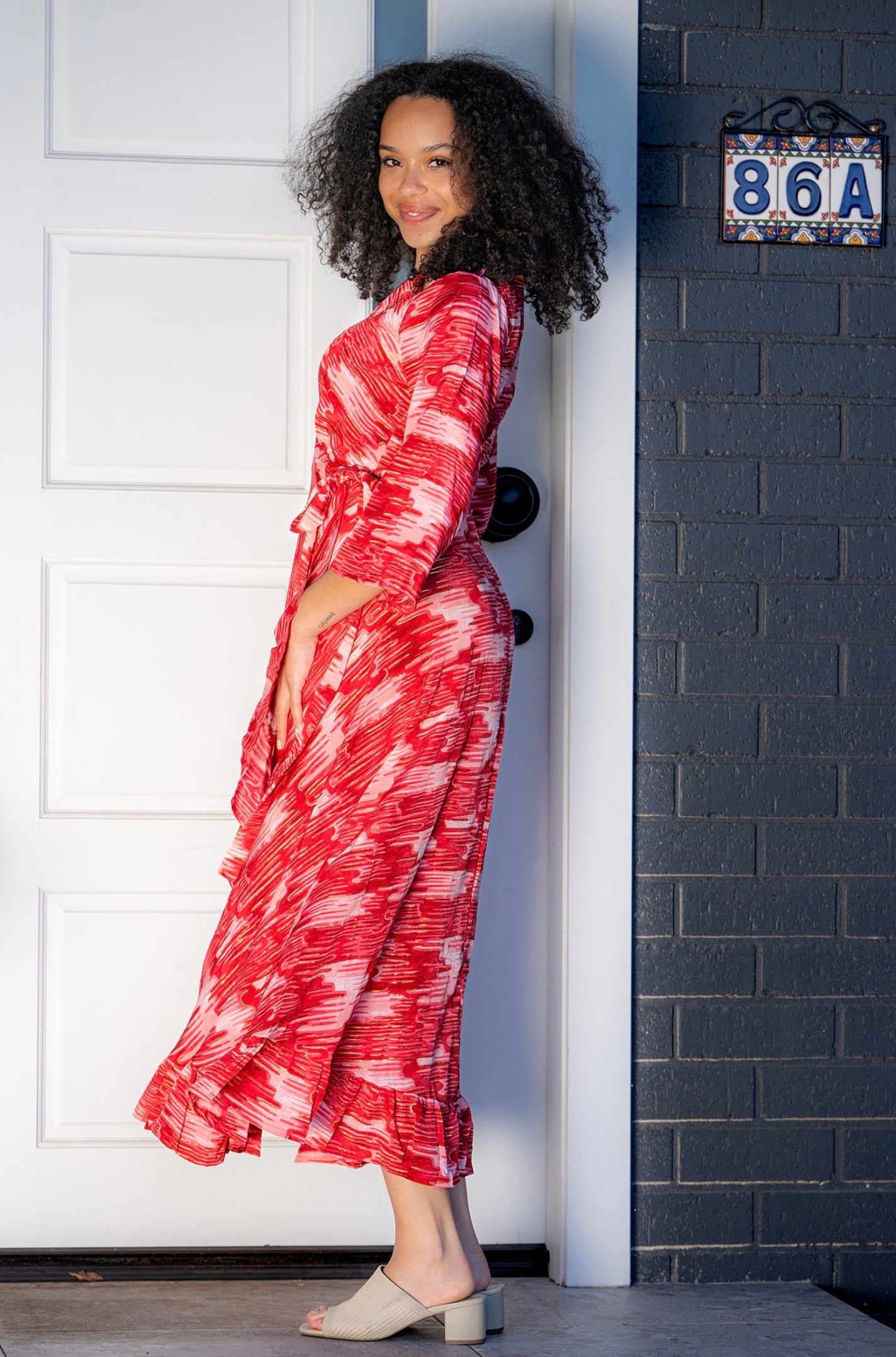 Boho silk mix red dress wrap…only a few left