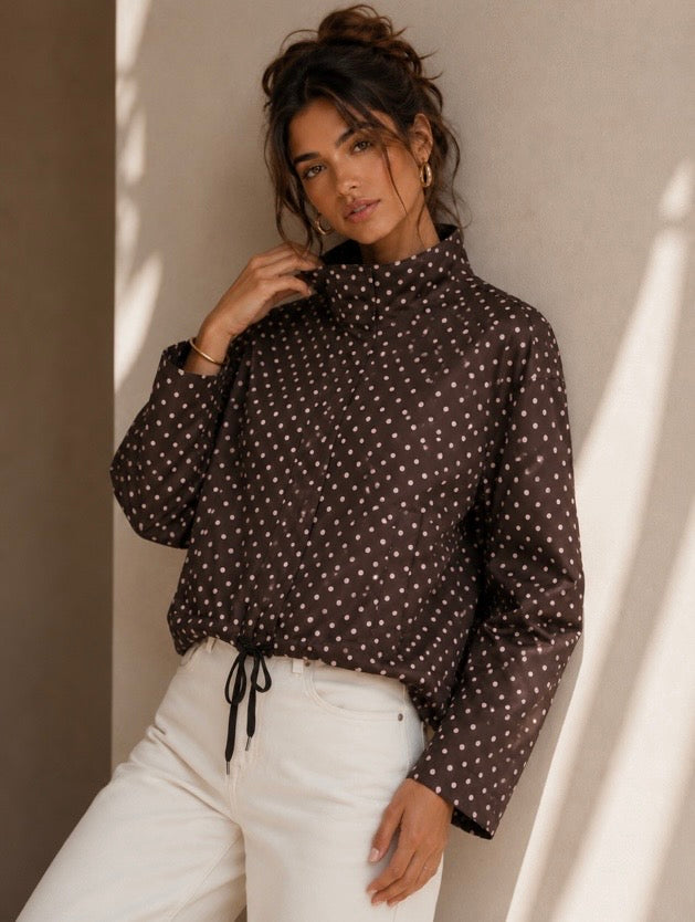 Polka dot spray jacket