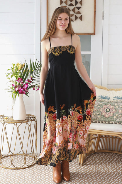 Arabella Baroque Floral Maxi Dress