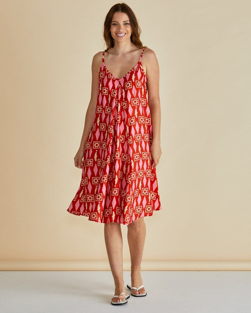 Betty Basics Harriet Dress - Sardinia Geo Print