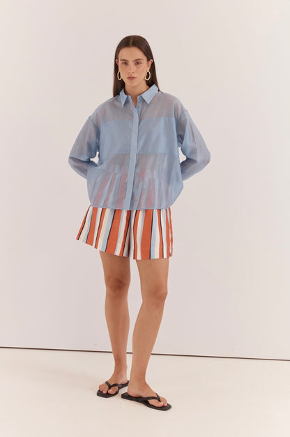 Sass Val oversized shirt Pale Blue
