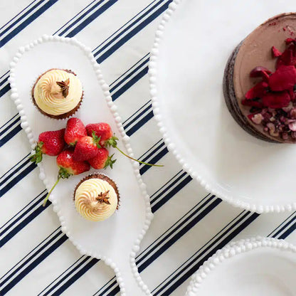 Melamine Pearl platter handle 42 cm