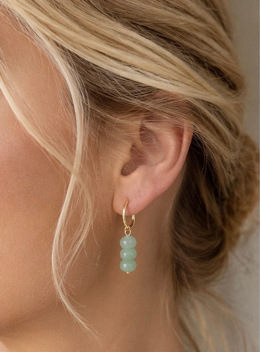 Flying Saucers Jade earrings triple