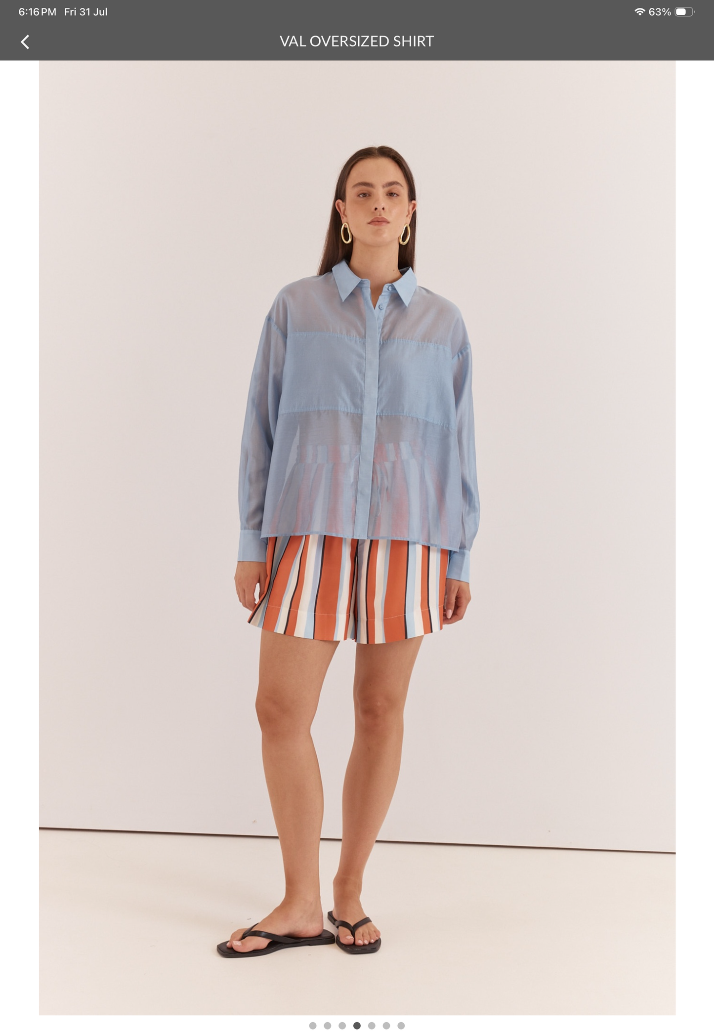 Sass Val oversized shirt Pale Blue