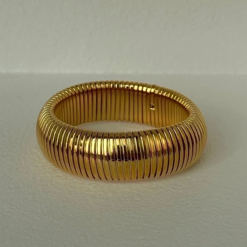 Flying saucers 20 mm bracelet 18 k gold plated