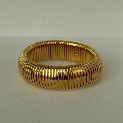 Flying saucers 20 mm bracelet 18 k gold plated