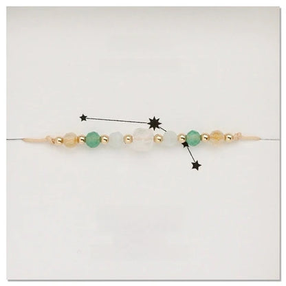 Flying Saucers Natural stone Zodiac bracelet