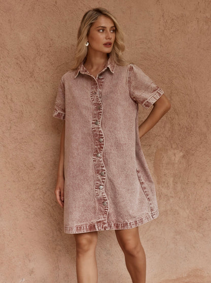 Sass Pepe wave denim dress