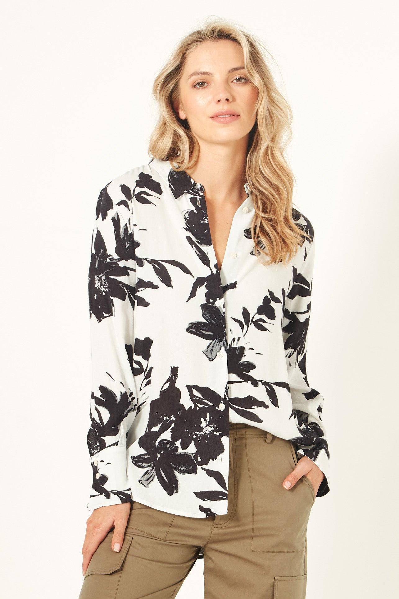 Lemon Tree Gabriela Top Black white print only on line