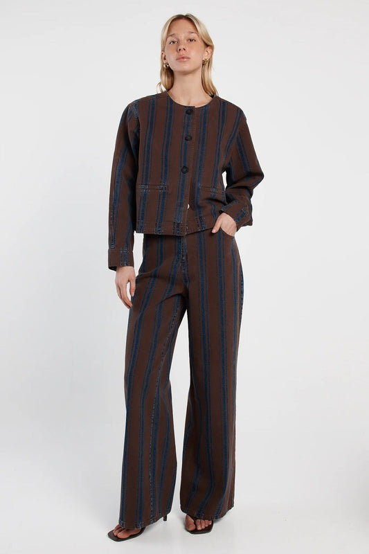 Sass Maja strip Jean chocolate