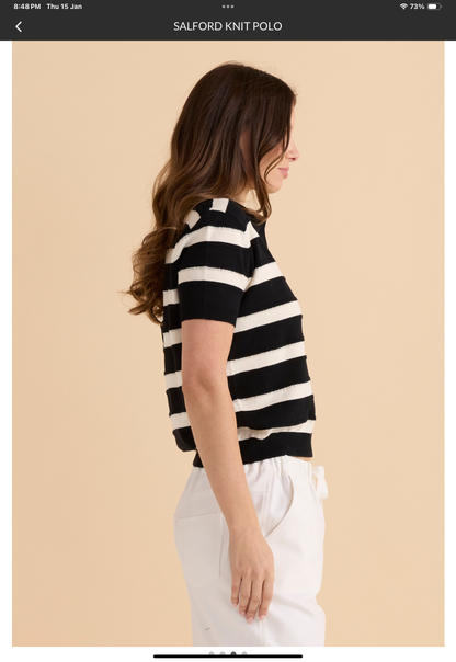 BettyBasics Salford knit polo Navy