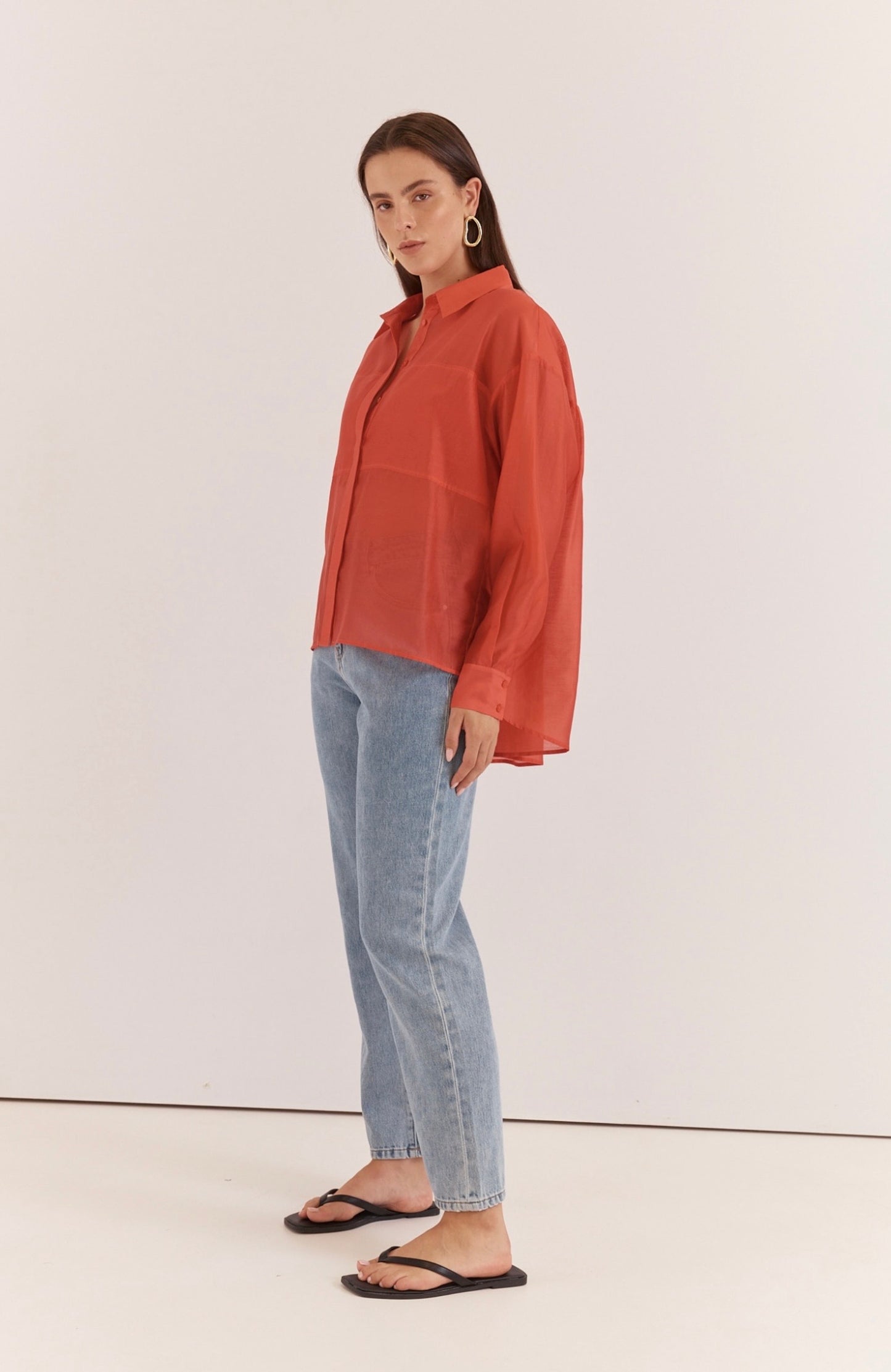 Sass Val oversized shirt Orange