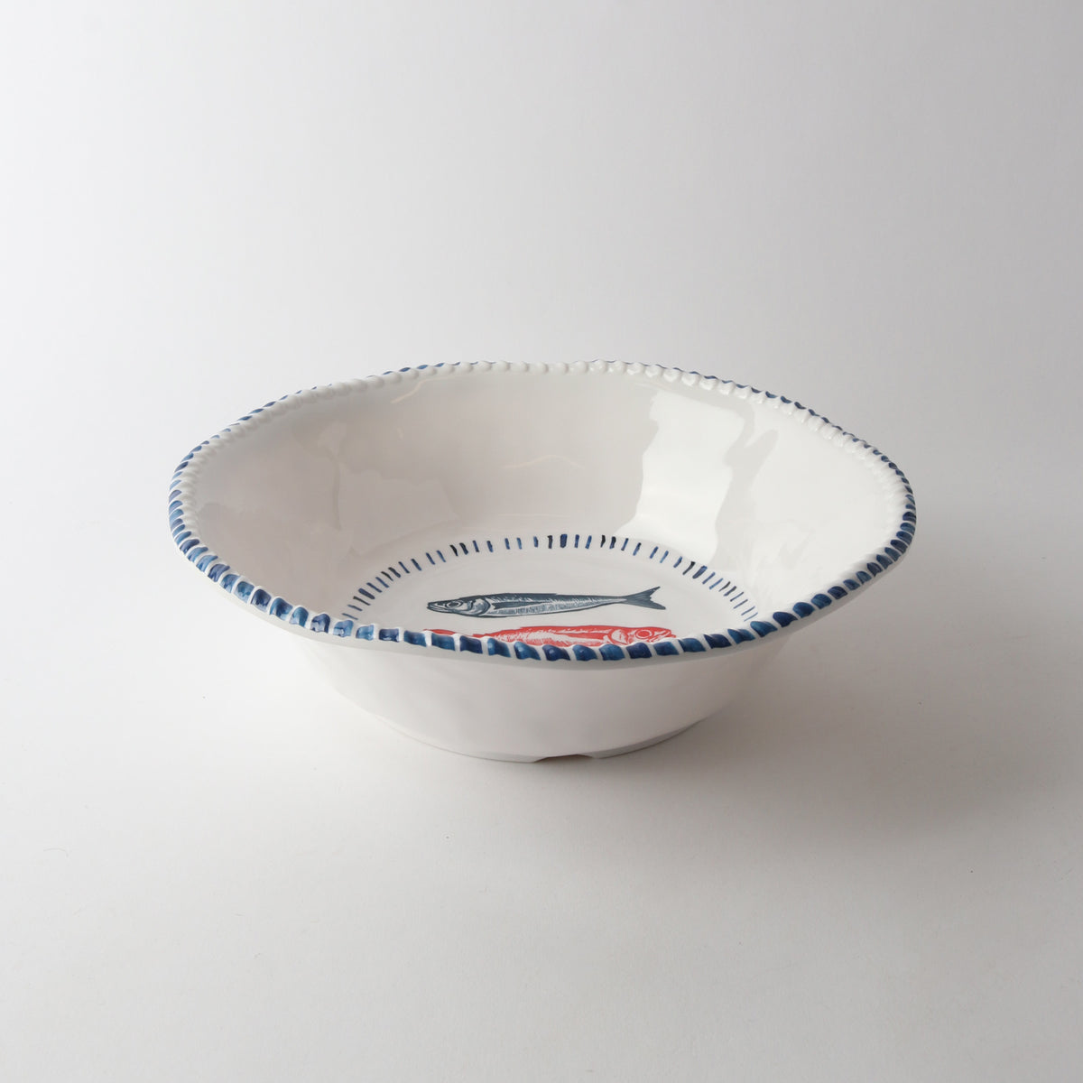 Melamine Nautical sardinr Bowl 31cm (Copy)