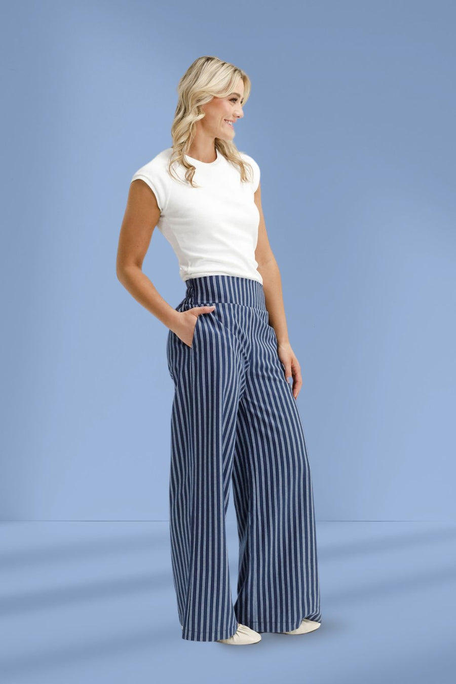 Homelee Sawyer pants Navy stripe