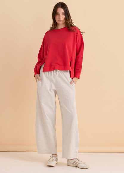 Eggy Basics Barrel leg Sweatshirt Grey Marl