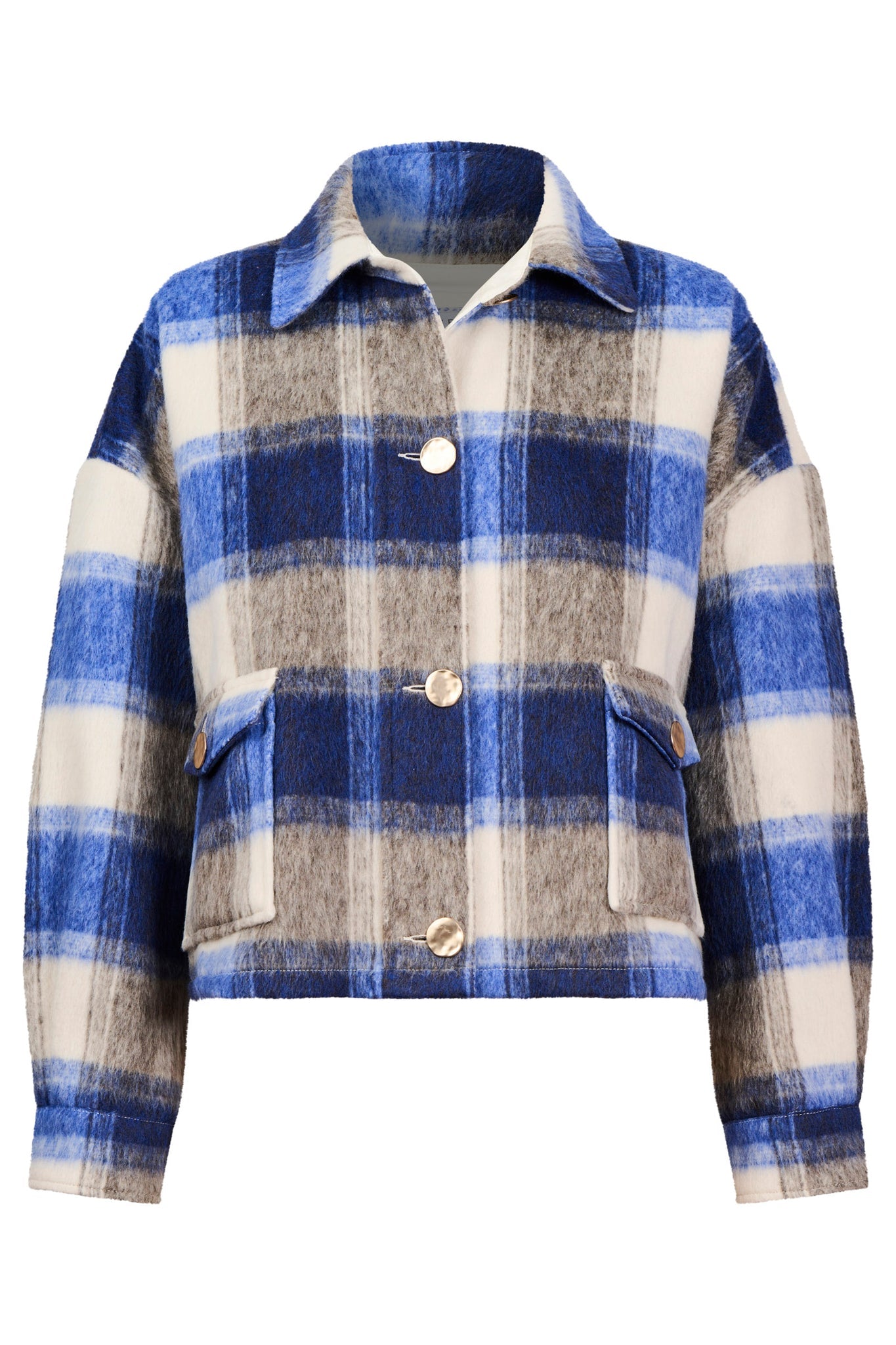 Haven Fargo cropped Jacket blue