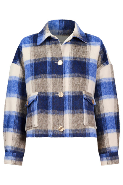 Haven Fargo cropped Jacket blue