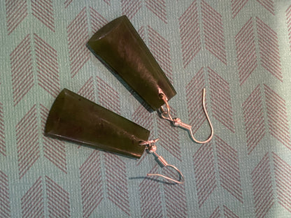 Flying Saucers nz greenstone earrings drop