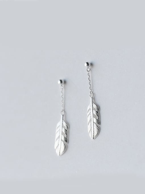 Flying Saucers Sterling Silver leaf earrings