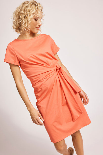 Eb &Ive Francis Tie Dress Coral