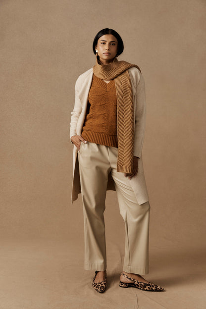 Eb + Ive orin knit vest Caramel