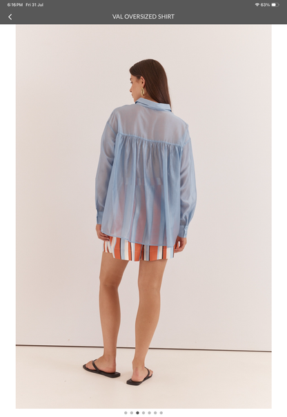 Sass Val oversized shirt Pale Blue