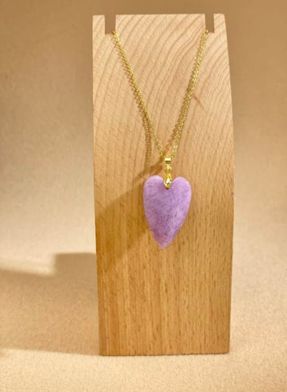 Flying Saucers Heart Necklace Mica