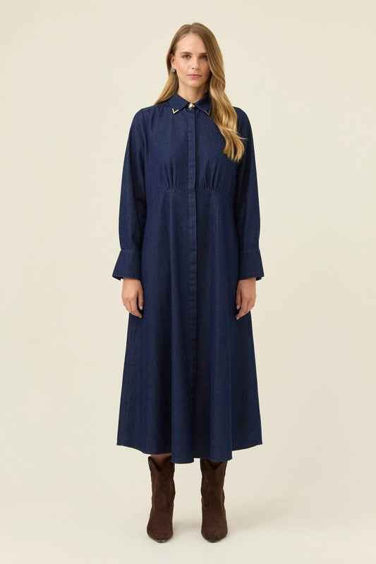 Isle of mine Sloane maxi dress denim