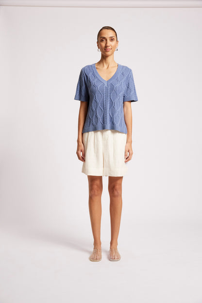 Eb +Ive Casa cable Knit Denim