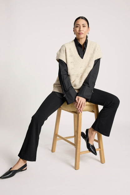 Eb + Ive orin knit vest Dune