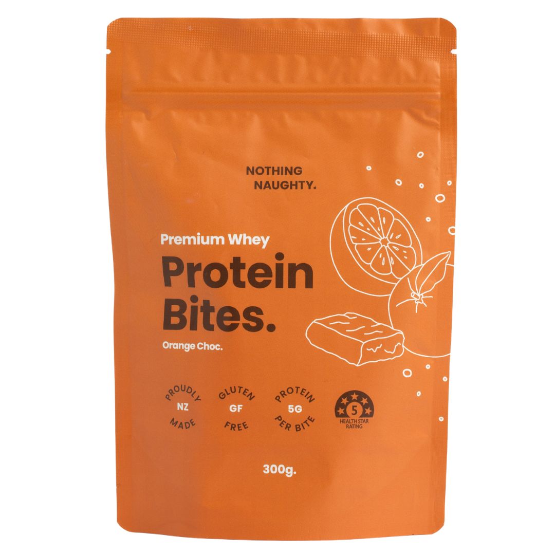 Nothing Naughty Premium Plant Protein Bites Orange chocolate