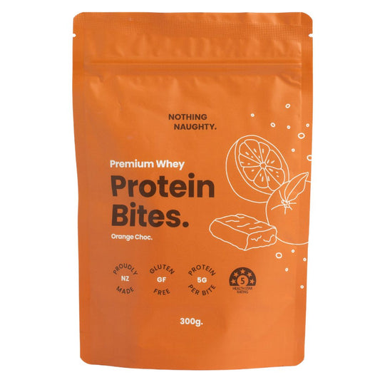 Nothing Naughty Premium Plant Protein Bites Orange chocolate