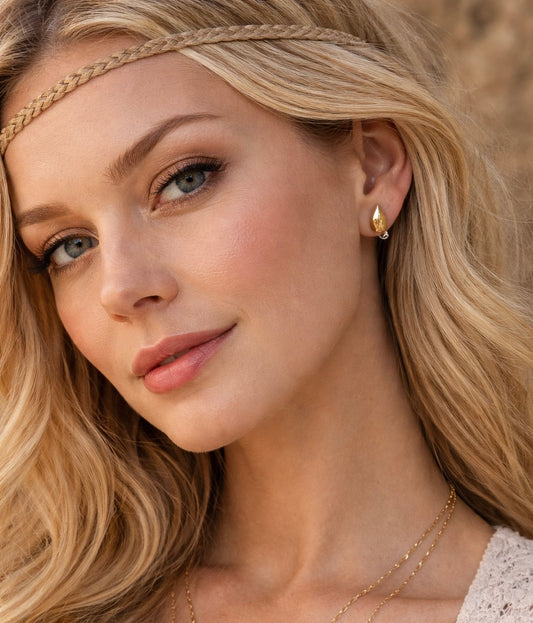 Flying Saucers tear drop earrings